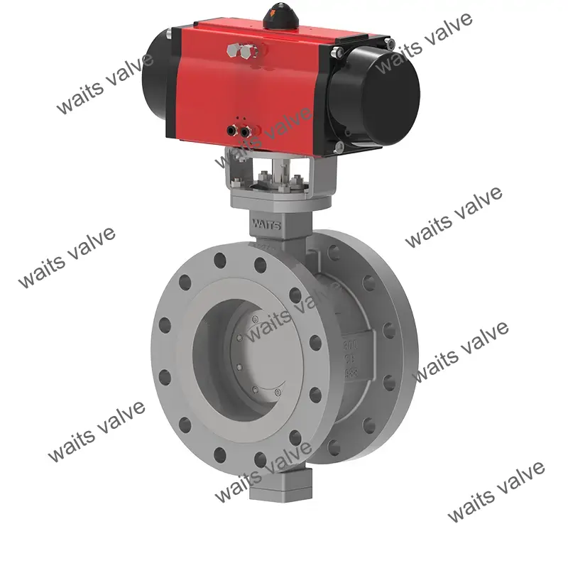 Pneumatic Flanged Metal Seated Butterfly Valve